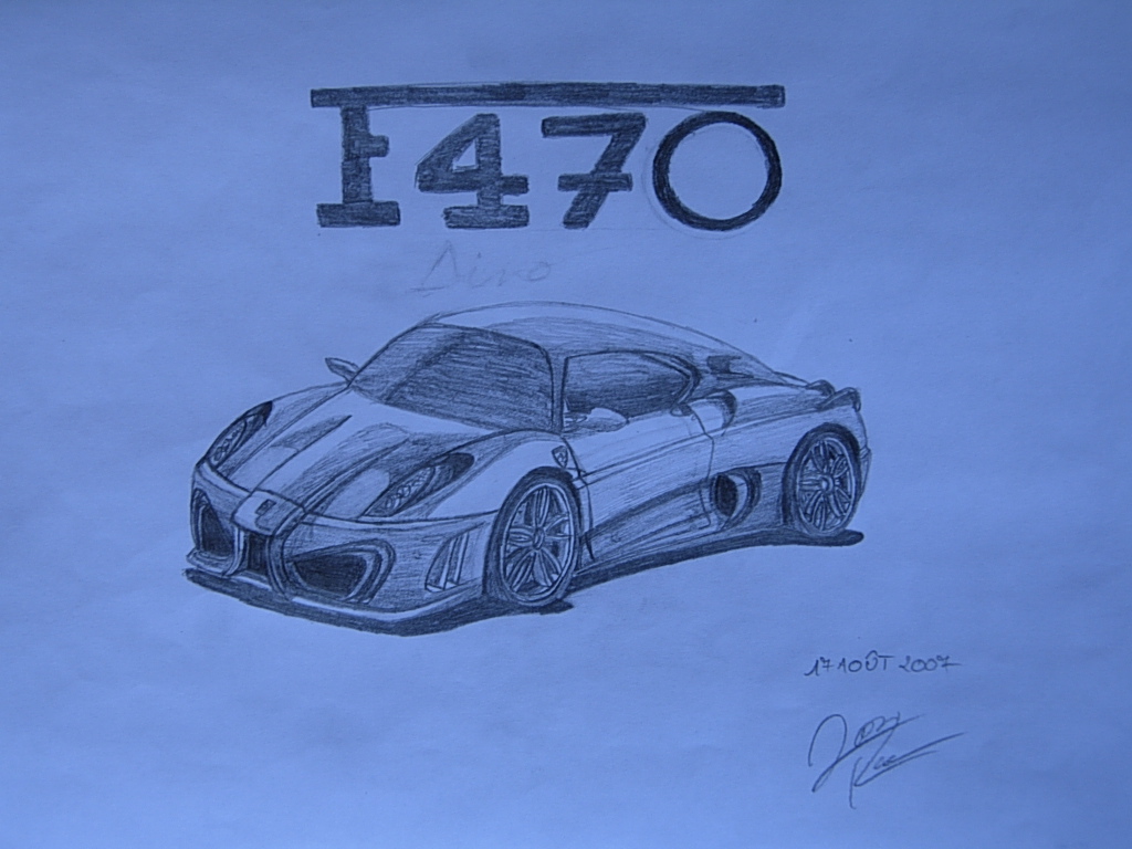 Fonds d'cran Art - Crayon Voitures et Motos Remplacante de la Ferrari F430