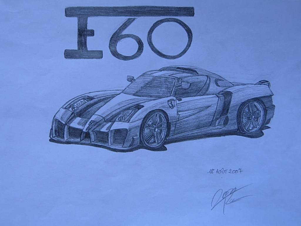 Wallpapers Art - Pencil Cars and motorbikes Remplacante de la Ferrari Enzo