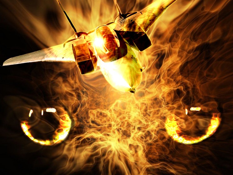 Wallpapers Video Games Ace Combat 3 in flame