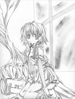 Wallpapers Art - Pencil Manga - Miscellaneous Tristesse