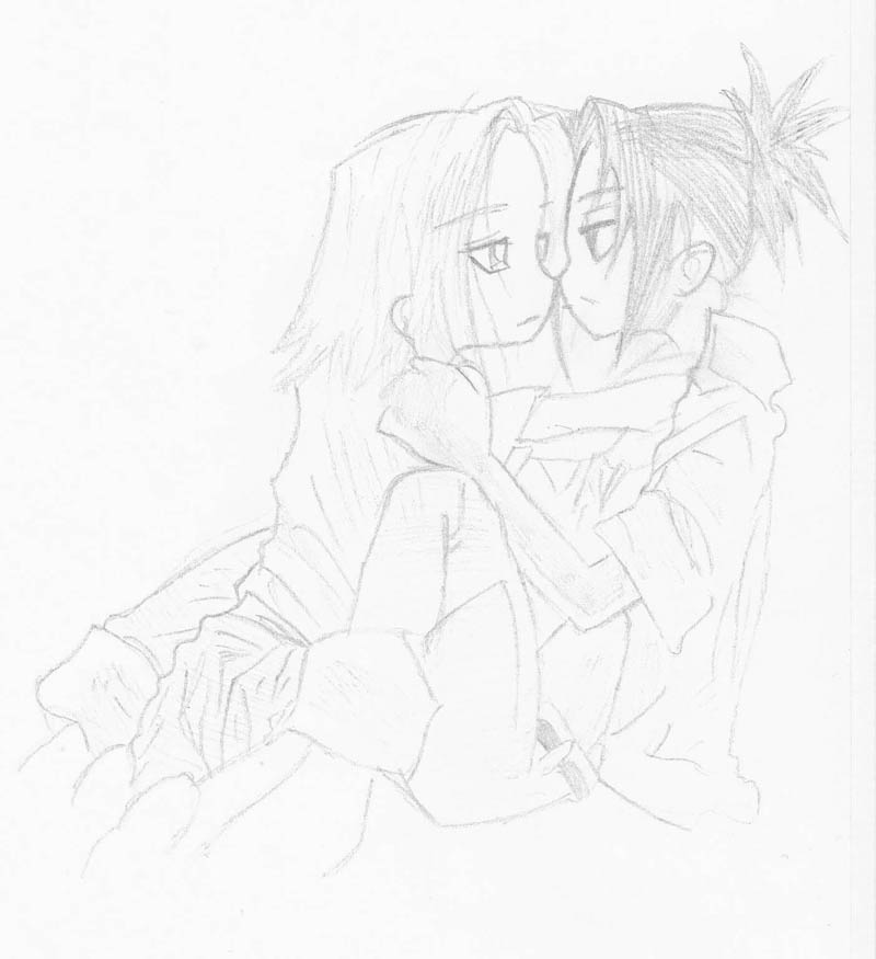 Wallpapers Art - Pencil Manga - Shaman King Yoh & Anna