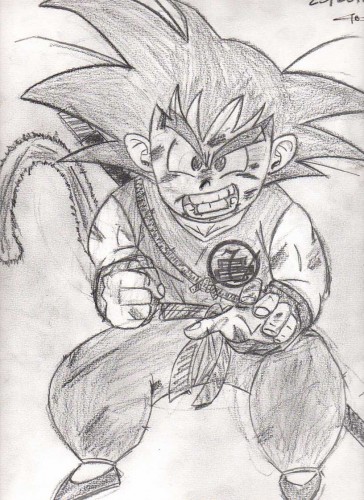 Fonds d'cran Art - Crayon Manga - Dragon Ball Z sangoku n1