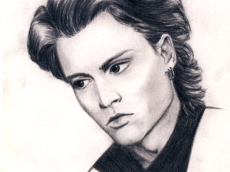 Wallpapers Art - Pencil Portraits johnny depp