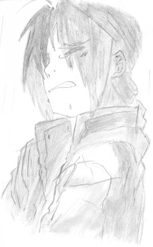 Fonds d'cran Art - Crayon Manga - Fullmetal Alchemist Ed on the rain