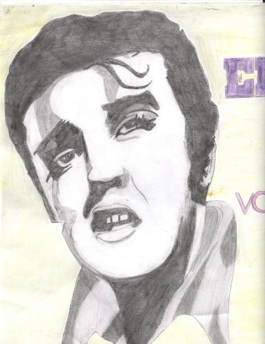 Fonds d'cran Art - Crayon Portraits Voice like Elvis