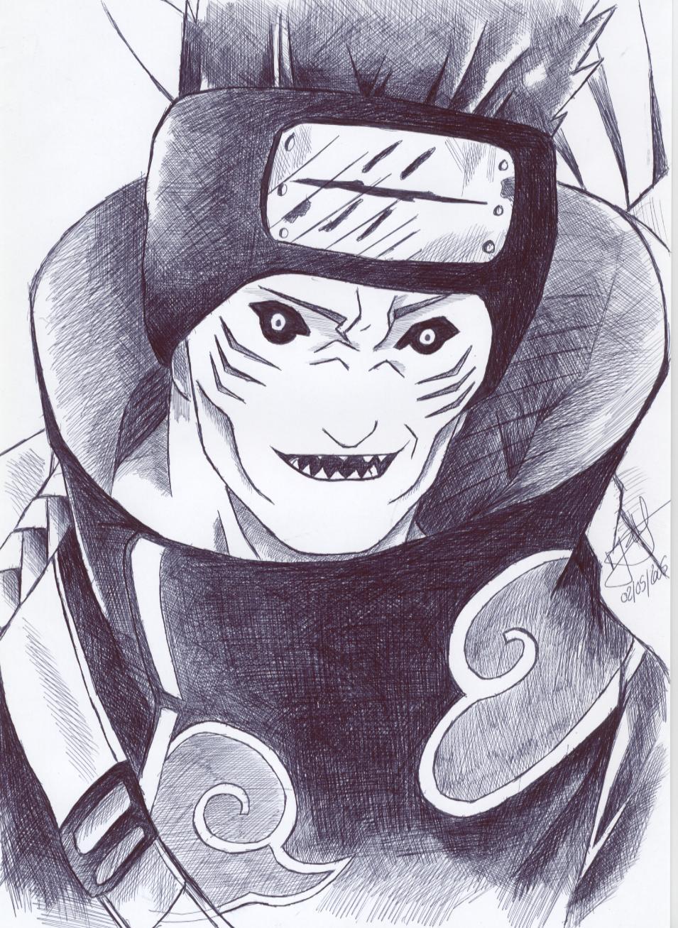 Wallpapers Art - Pencil Manga - Naruto kisame