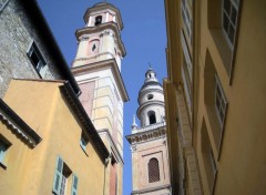 Fonds d'cran Constructions et architecture les deux eglises de menton