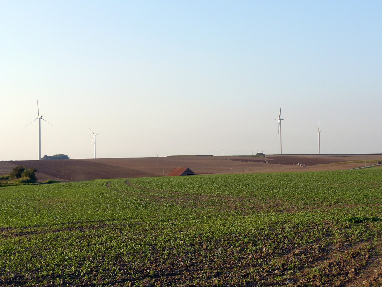 Fonds d'cran Constructions et architecture Moulins - Eoliennes champs, oliennes