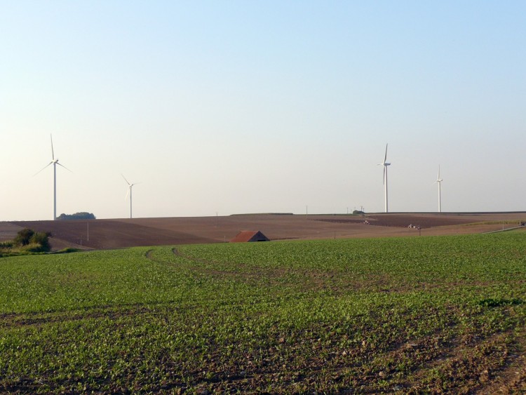 Fonds d'cran Constructions et architecture Moulins - Eoliennes champs, oliennes