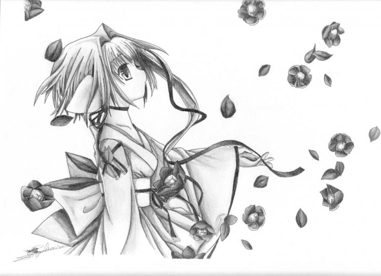 Fonds d'cran Art - Crayon Manga - Chobits Chobits