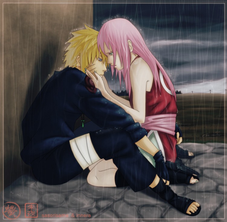 Fonds d'cran Art - Crayon Manga - Naruto narusaku