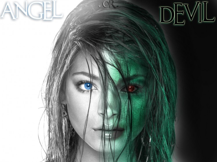 Fonds d'cran Fantasy et Science Fiction Dmons - Enfer Angel or Devil ... (Kristin Kreuk)