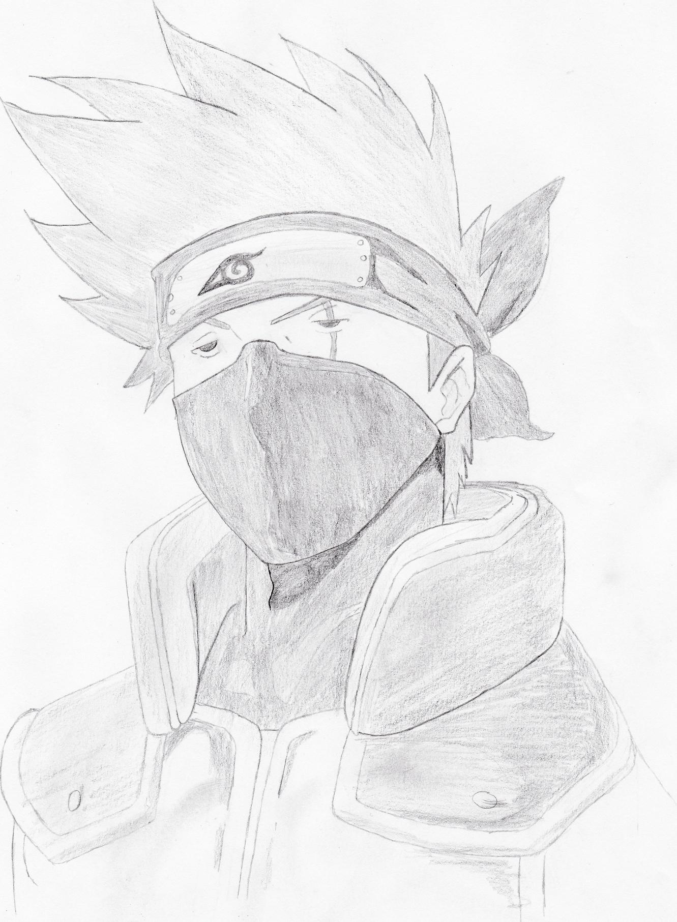 Wallpapers Art - Pencil Manga - Naruto Kakashi