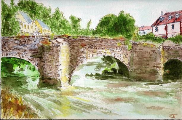 Fonds d'cran Art - Peinture Architecture Pont  Quimperl