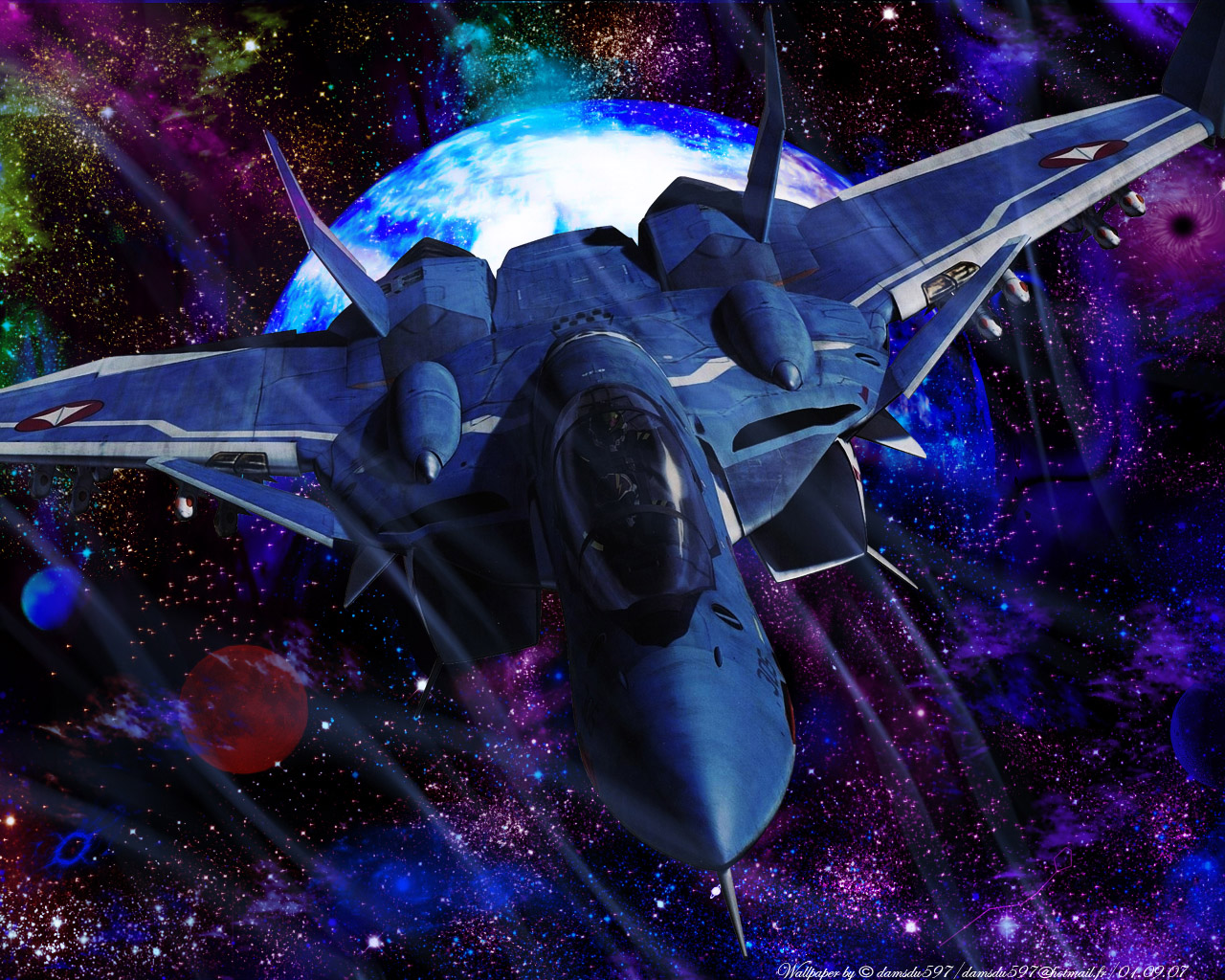 Fonds d'cran Dessins Anims Macross Depart towards Mars.