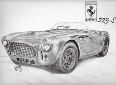 Wallpapers Art - Pencil Ferrari 225s