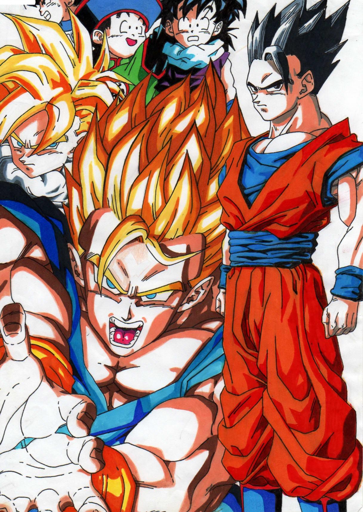 Wallpapers Art - Pencil Manga - Dragon Ball Z volution de gohan