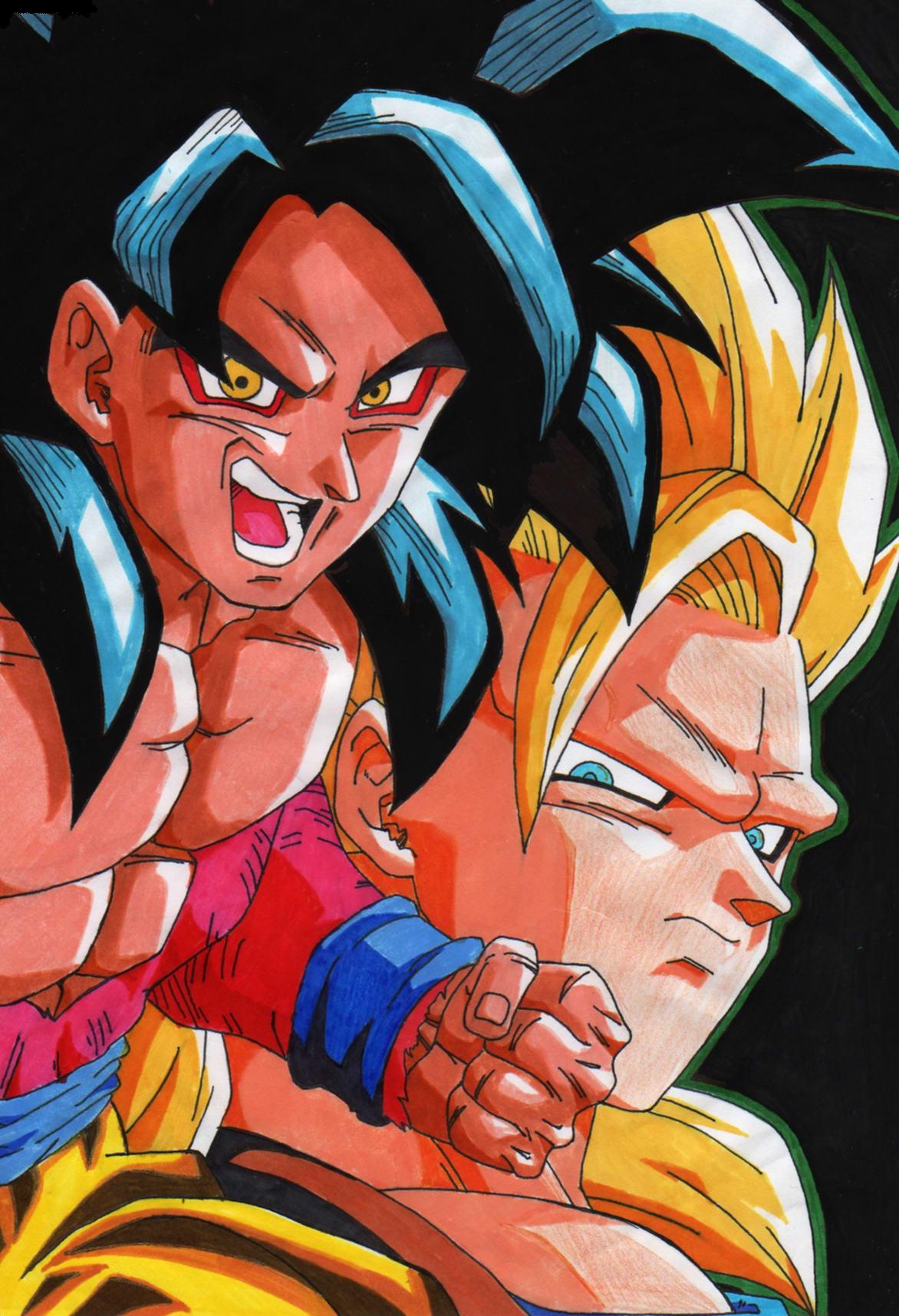 Fonds d'cran Art - Crayon Manga - Dragon Ball Z goku 4 / goku 3