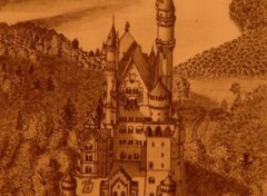 Fonds d'cran Art - Crayon Chateau de Neuschwanstein