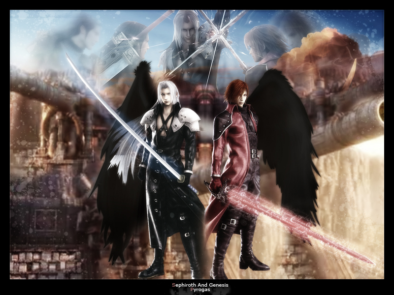 Fonds d'cran Jeux Vido Final Fantasy VII Genesis and Sephiroth