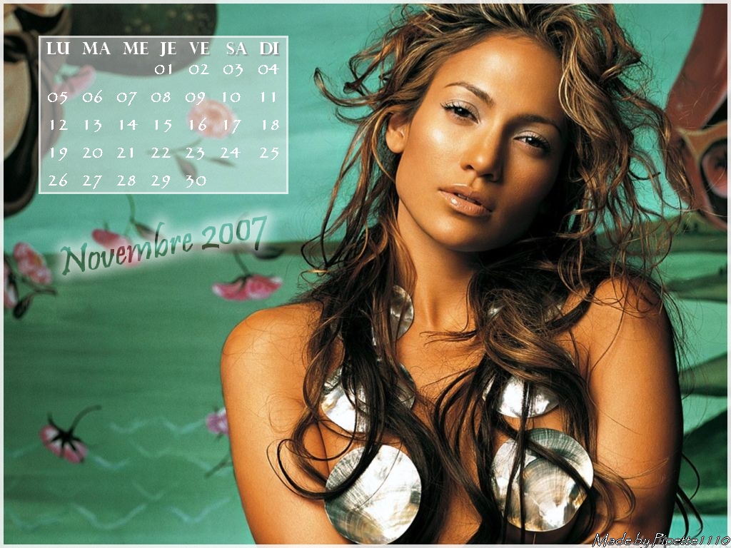 Wallpapers Digital Art Calendars Calendrier Novembre 2007 Jennifer Lopez