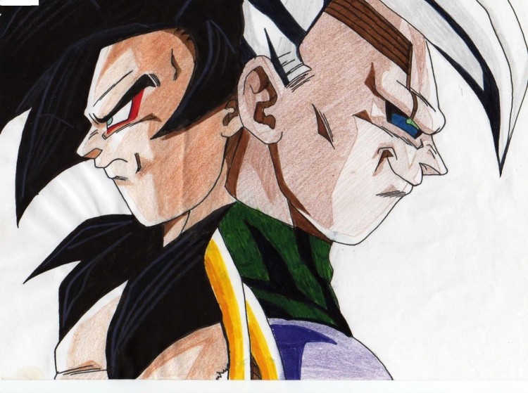 dbz goku ssj4 vs baby vegeta