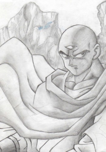 Wallpapers Art - Pencil Manga - Dragon Ball Z tenshinhan