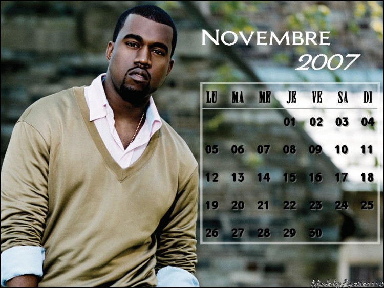 Wallpapers Digital Art Calendars Calendrier Novembre 2007 Kanye West