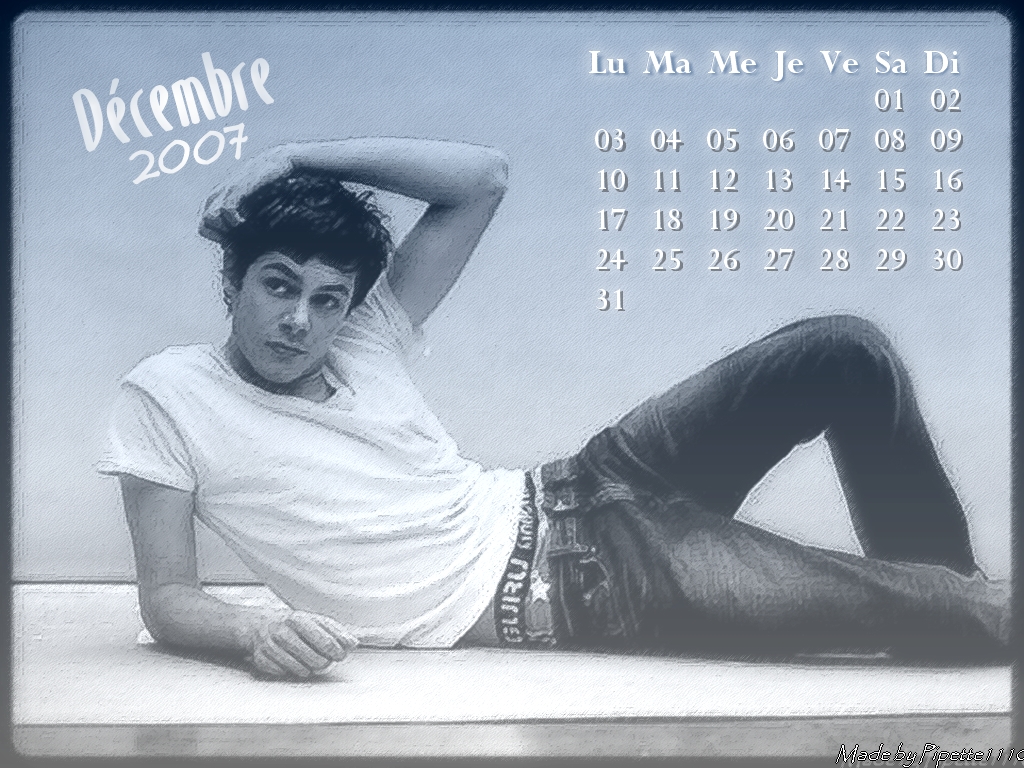 Wallpapers Digital Art Calendars Calendrier Dcembre 2007 Adam Brody