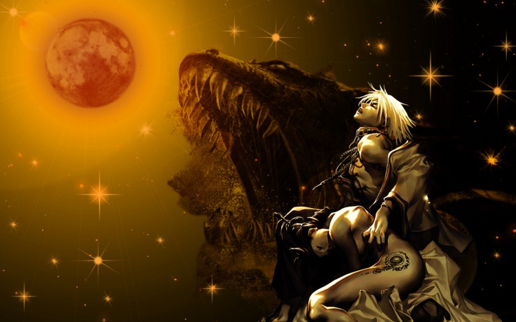 Fonds d'cran Fantasy et Science Fiction Cratures : Dragons au clair de lune