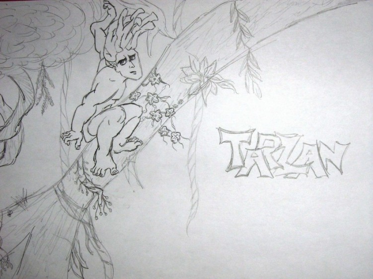 Wallpapers Art - Pencil Cartoons - Tarzan Tarzan