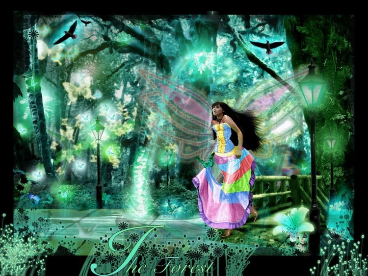 Wallpapers Fantasy and Science Fiction Fairies Dans les bois