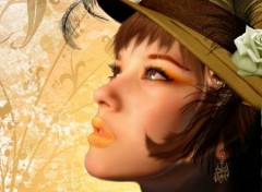 Wallpapers Digital Art La fille au chapeau