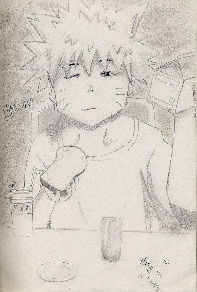 Fonds d'cran Art - Crayon Manga - Naruto naruto en mode reveil difficile xD