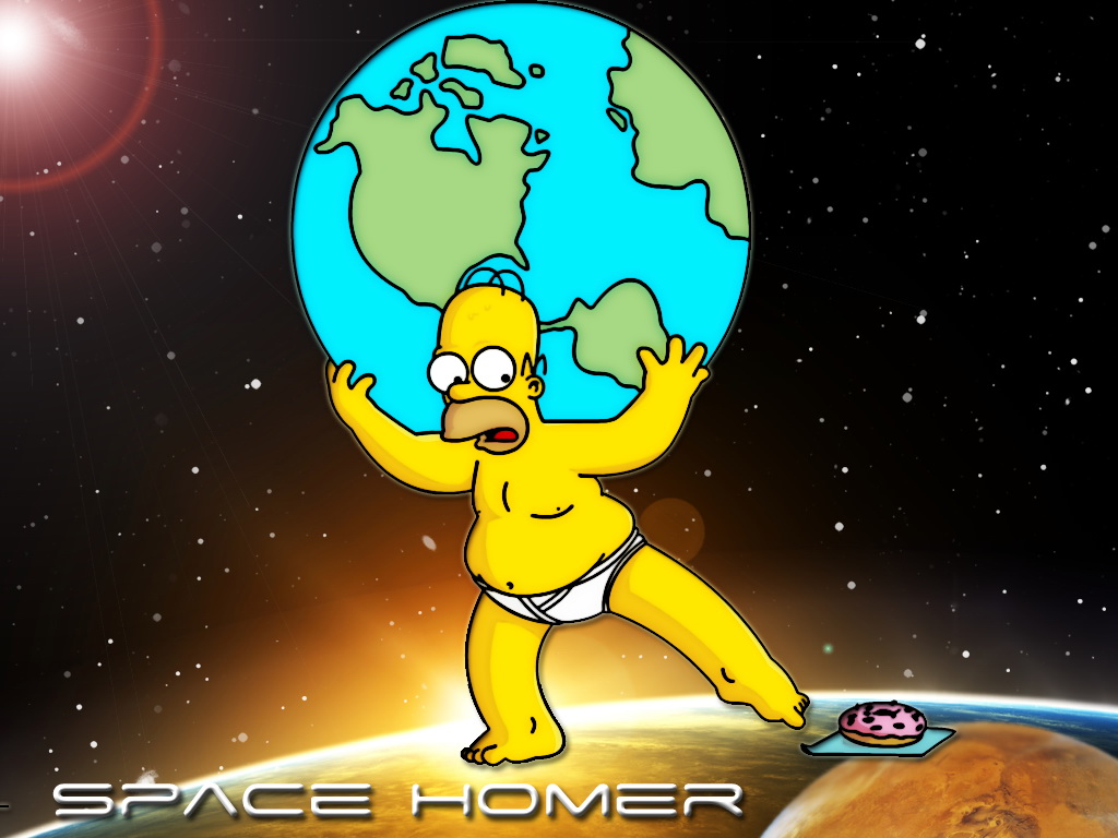 Fonds d'cran Dessins Anims Les Simpsons Space homer