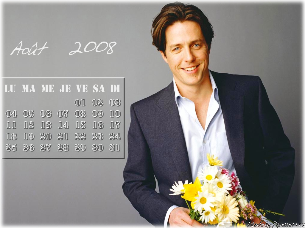 Wallpapers Digital Art Calendars Calendrier Aot 2008 Hugh Grant