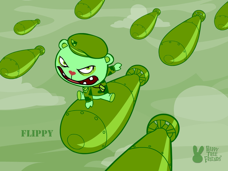 Wallpapers Cartoons Happy Tree Friends Flippy