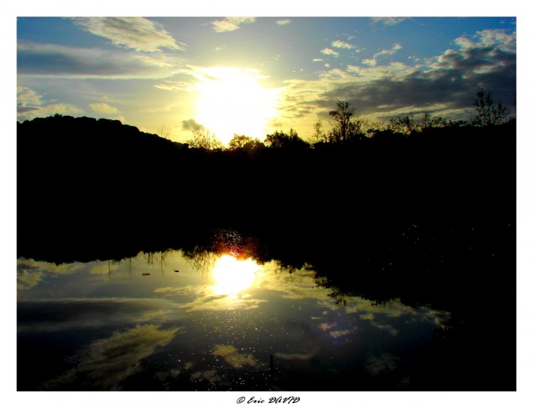 Fonds d'cran Nature Eau - Reflets Marais au couchant