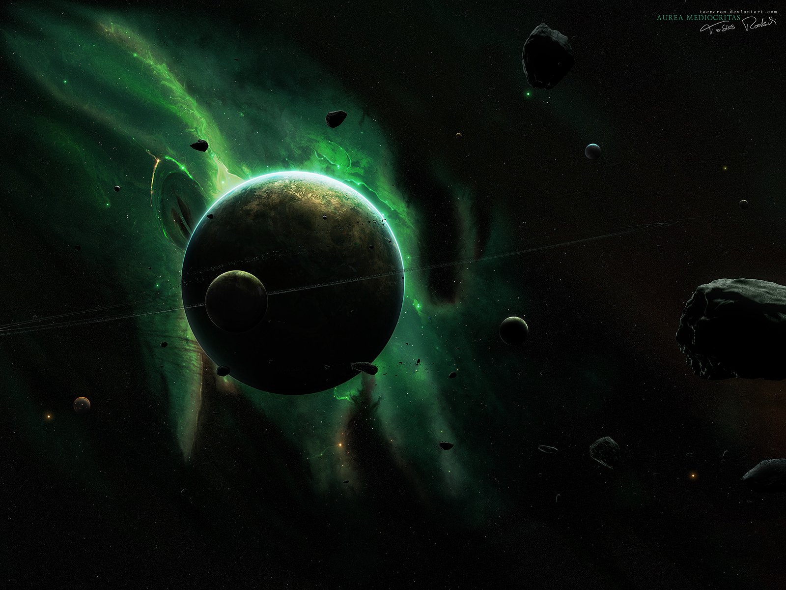 Wallpapers Digital Art Space - Universe Aurea Mediocritas