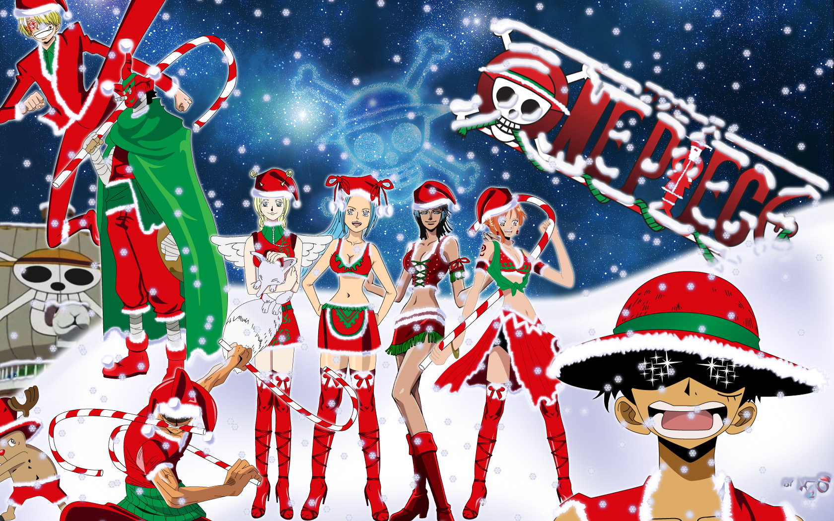 Wallpapers Manga One Piece One Piece Xmas