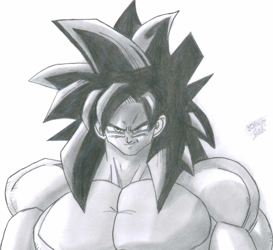 Fonds d'cran Art - Crayon Manga - Dragon Ball Z Sangoku sayen 4