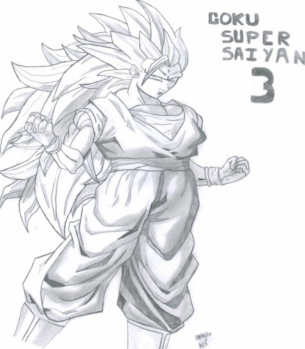 Fonds d'cran Art - Crayon Manga - Dragon Ball Z Sangoku sayen 3