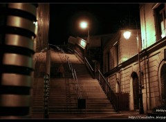 Fonds d'cran Constructions et architecture Escalier  Saint-Cloud de nuit