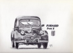 Fonds d'cran Art - Crayon Panhard Dyna X