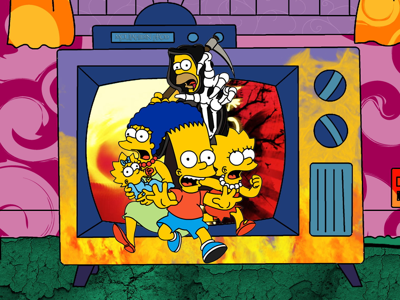 Fonds d'cran Dessins Anims Les Simpsons Simpsons Atack !