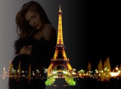 Fonds d'cran Clbrits Femme Alyssa  Paris by night