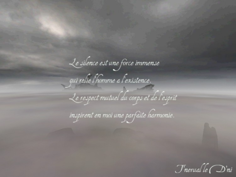 Wallpapers Digital Art Poetry - Texts Le Silence