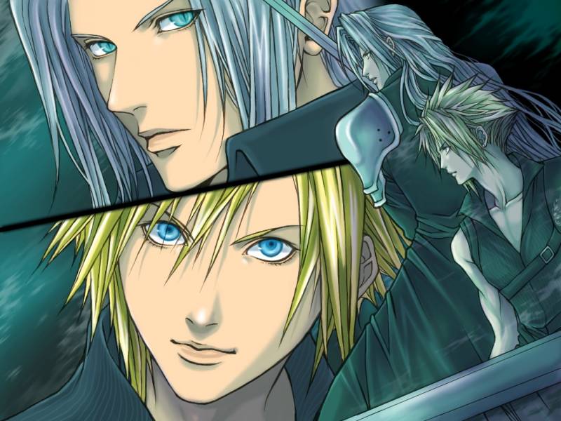 Fonds d'cran Jeux Vido Final Fantasy VII Clad et sephiroth