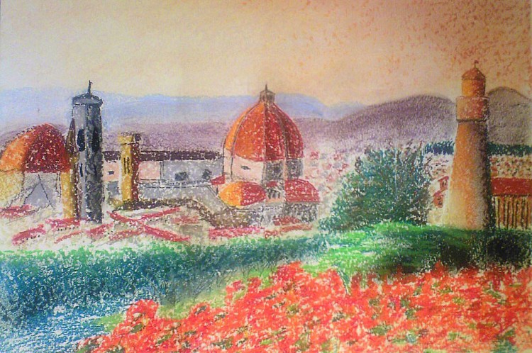 Wallpapers Art - Painting Landscapes - Misc Vue de Florence