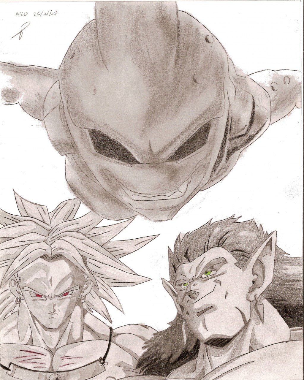 Wallpapers Art - Pencil Manga - Dragon Ball Z BUU BROLI BOJAKvotez svp